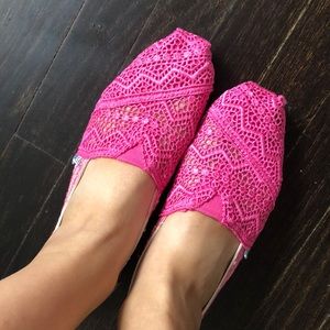 Toms crochet slip on shoes
